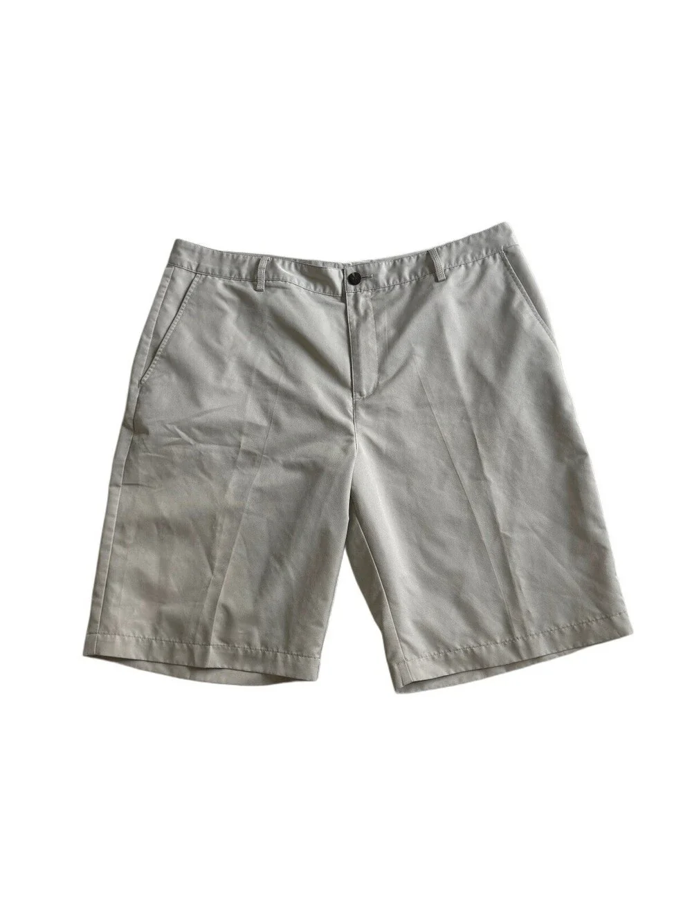Adidas Climalite Golf Shorts Mens 36 Khaki Flat Front Lightweight